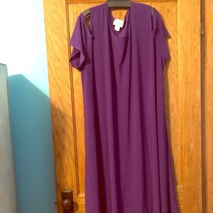 NEW Purple peekaboo shoulder dress